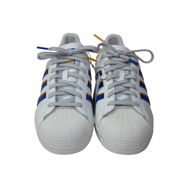 Adidas Superstar 'White Orange Rush Snakeskin' Men's 10.5 NEW! FZ6476 - Picture 2 of 14